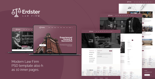 Erdster - Law Firm PSD Template