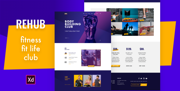 Rehub - Fitness Club Design Template