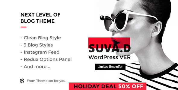 SUVAD - Personal Blog WordPress Theme